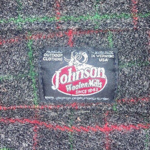 Vintage Johnson Woolen Mills Sz 34 x 30 Wool Plaid Dress Pants Trousers Gray Red - Picture 3 of 5